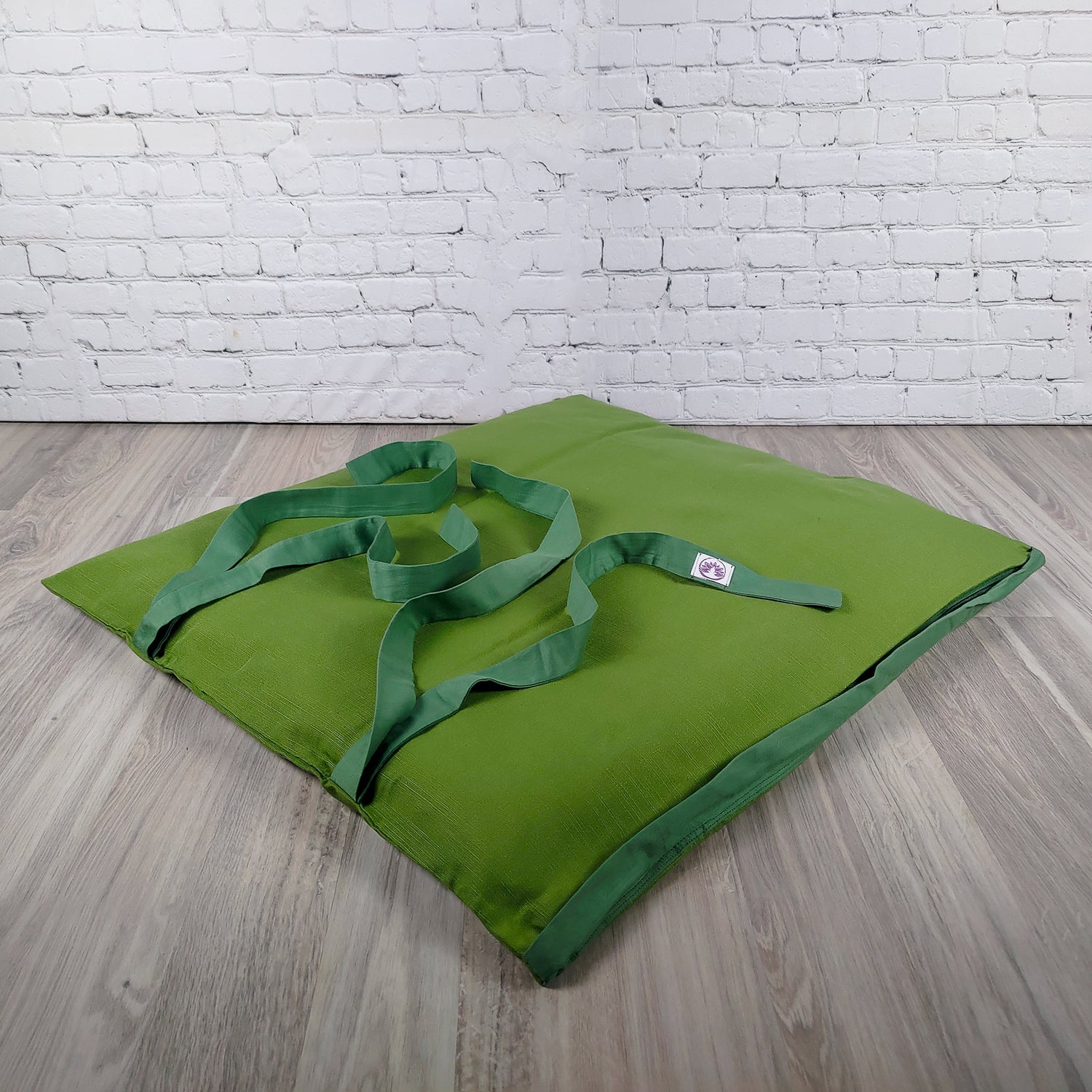 Set da Meditazione Monocromatico Verde con Zafu