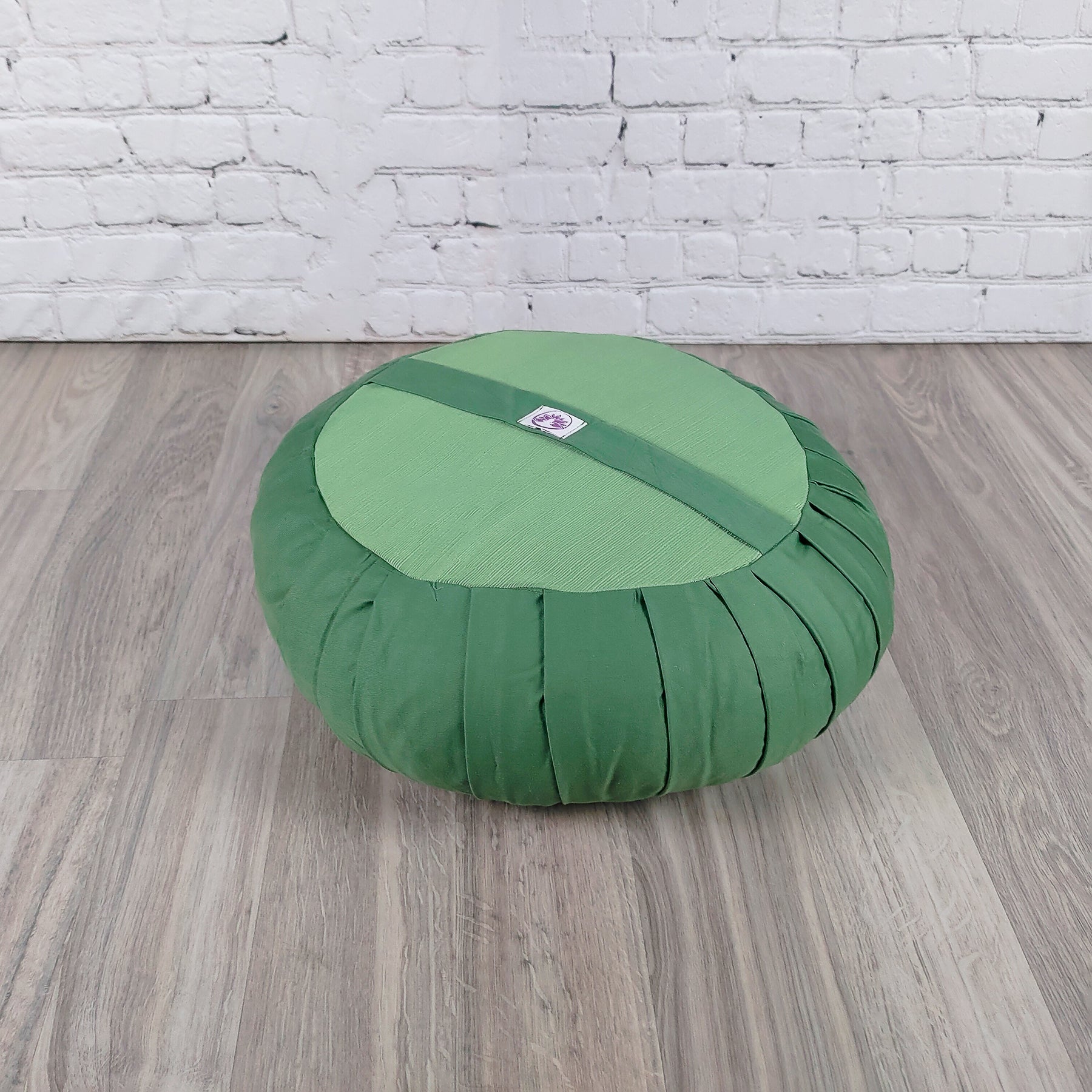 Set da Meditazione Monocromatico Verde con Zafu